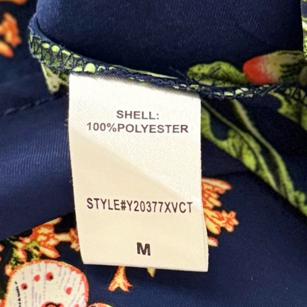 Pomander Place Spencer Puff Sleeve Dress in Navy Wildflower Size medium - Picture 6 of 6